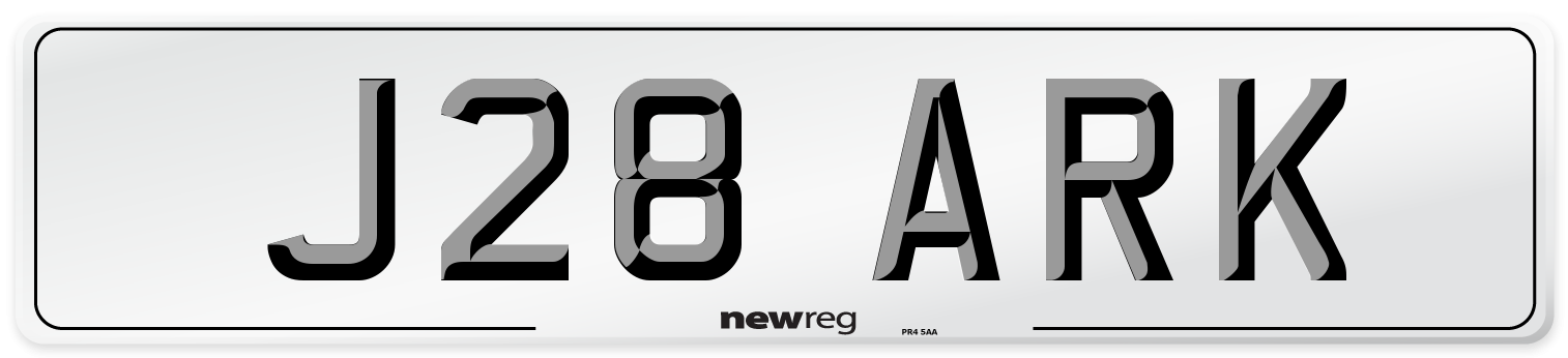 J28 ARK Number Plate from New Reg